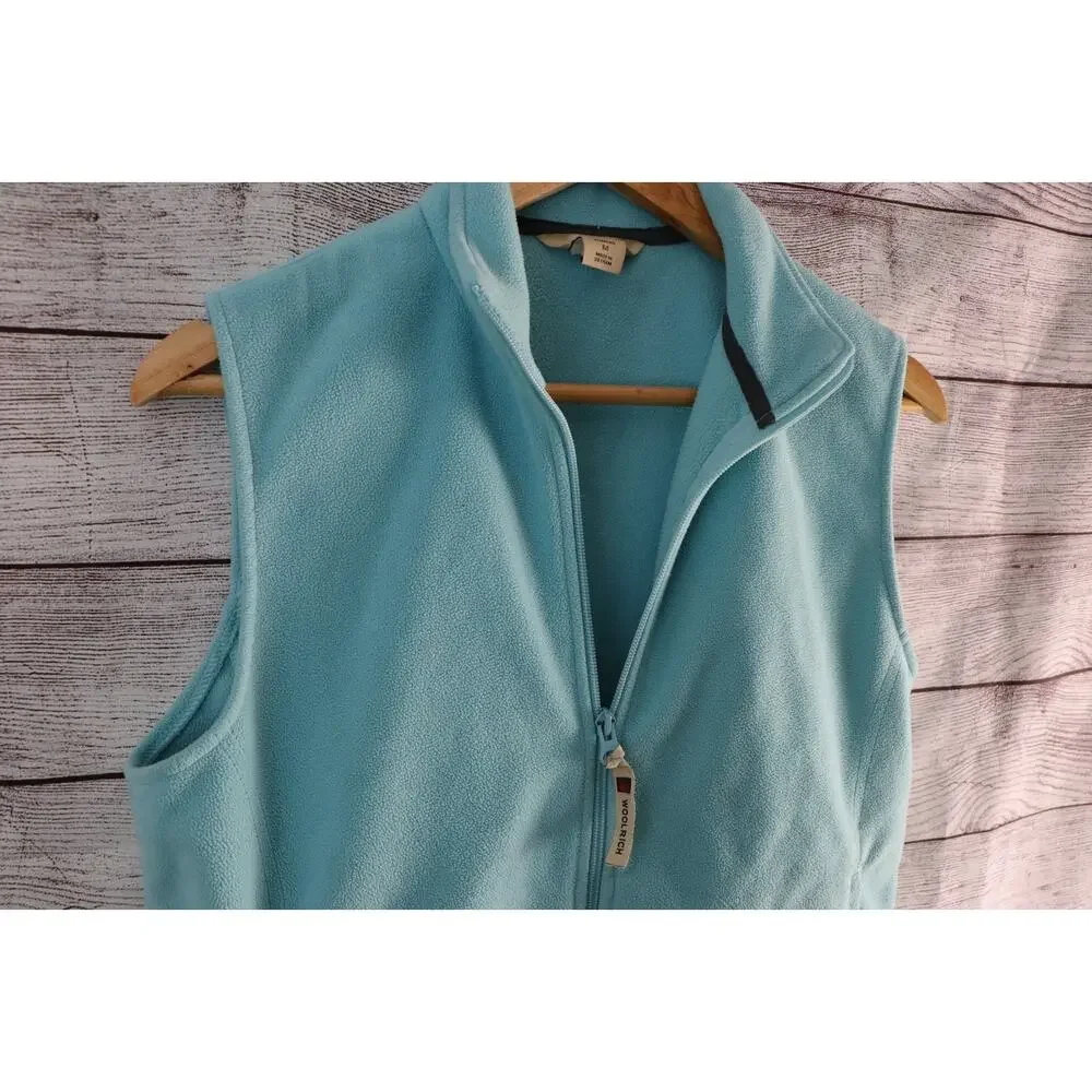Woolrich Medium Blue Zip Up Jacket Vest - Picture 2 of 5